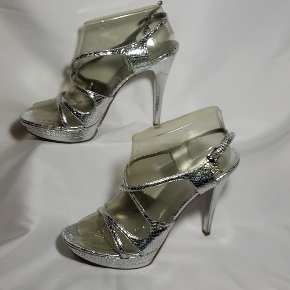 Guess 5" Silver heels - Picture 1 of 4